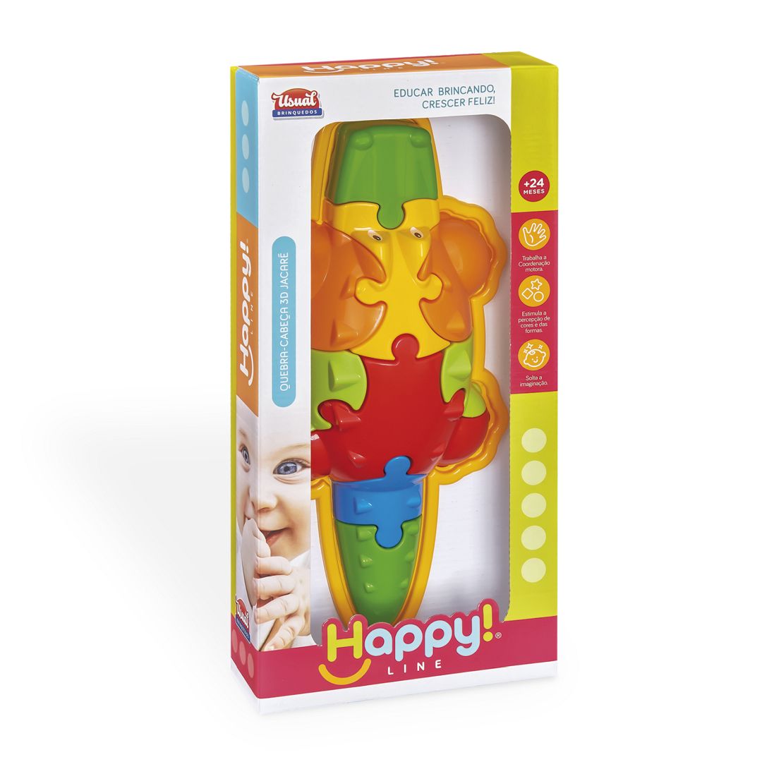 Happy Line - Quebra Cabeça Jacaré - Usual Brinquedos