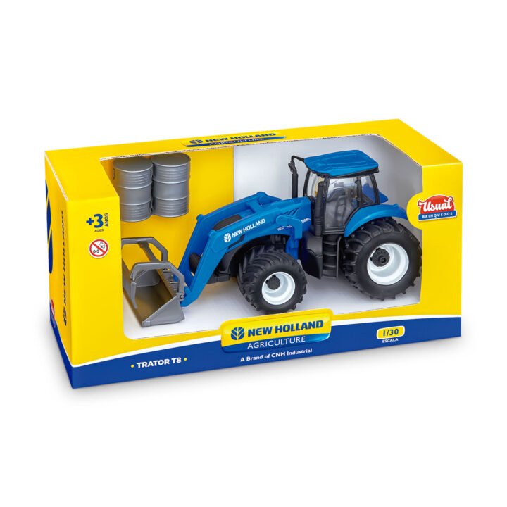 New Holland Agriculture Trator T8 Implemento Garfo c/ Acessórios