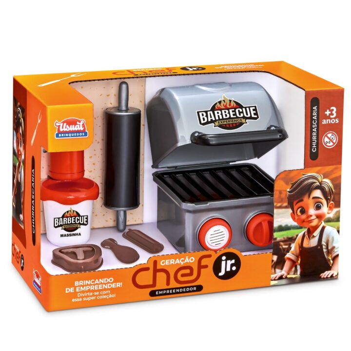 USUAL BRINQUEDOS - GERACAO CHEF JR. CHURRASCARIA KIT - REF 846