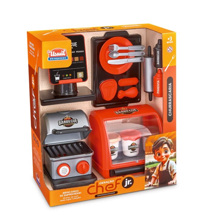 USUAL BRINQUEDOS - GERACAO CHEF JR. CHURRASCARIA MASTER KIT - REF 845
