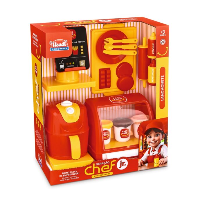 USUAL BRINQUEDOS - GERACAO CHEF JR. LANCHONETE MASTER KIT - REF 842