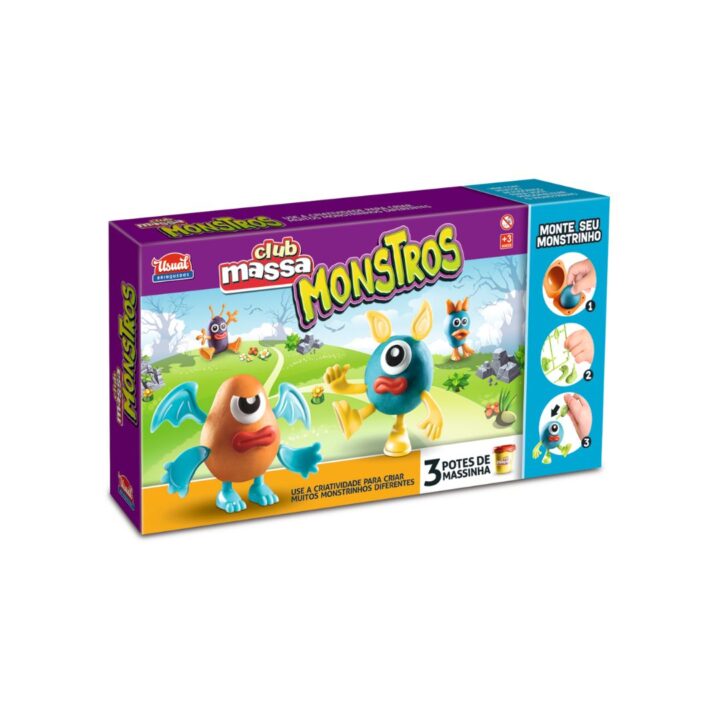 USUAL BRINQUEDOS - CLUB MASSA MONTA MONSTROS - REF 718