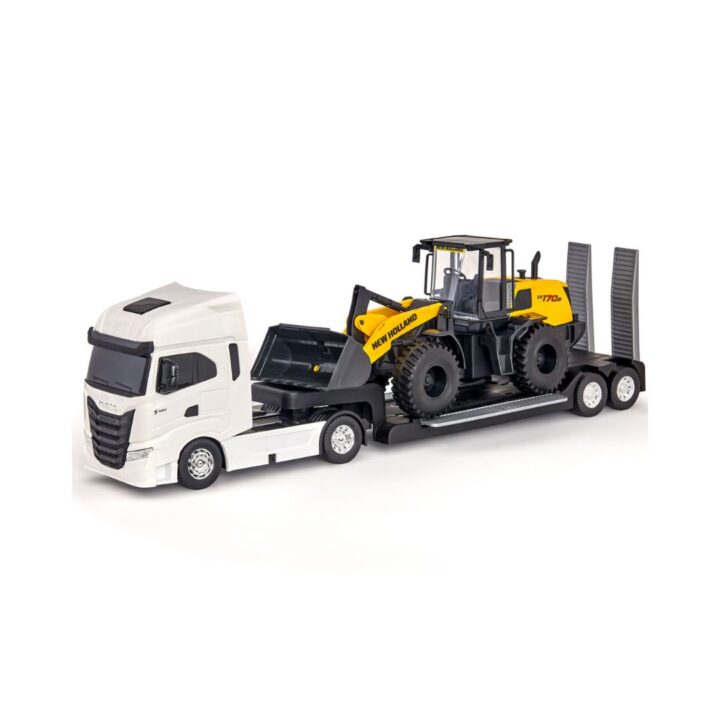 USUAL BRINQUEDOS - IVECO S-WAY PLATAFORMA NEW HOLLAND CONSTRUCTION PA CARREGADEIRA - REF 692