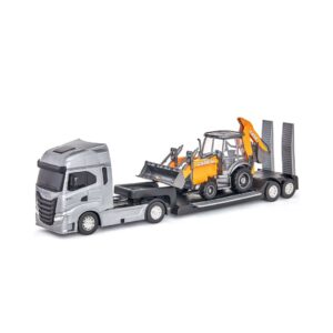USUAL BRINQUEDOS - IVECO S-WAY PLATAFORMA RETROESCAVADEIRA CASE - REF 691