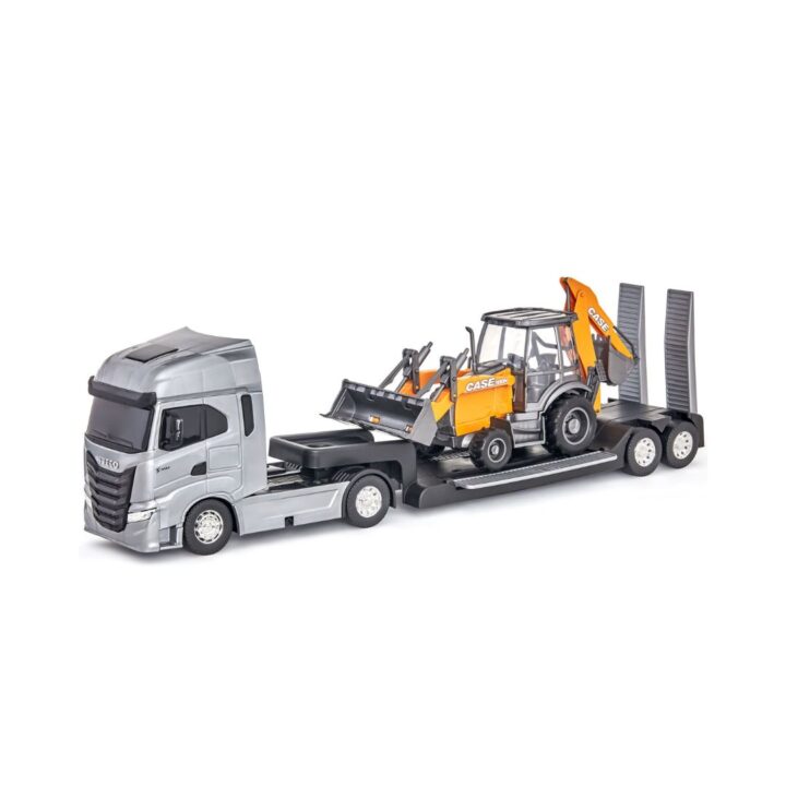 USUAL BRINQUEDOS - IVECO S-WAY PLATAFORMA RETROESCAVADEIRA CASE - REF 691
