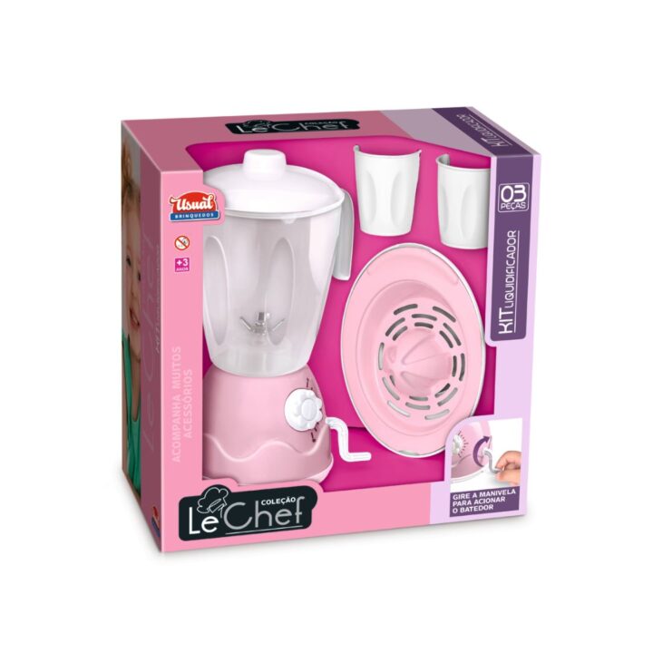 USUAL BRINQUEDOS - KIT LIQUIDIFICADOR NEW LE CHEF - REF 740